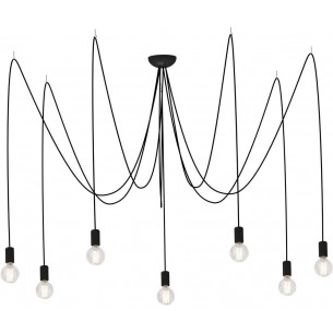 Stylowa Lampa wisząca "pająk" Spider Plus Czarna do salonu, sypialni i przedpokoju.