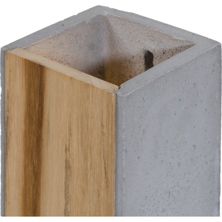 Industrialny Kinkiet betonowy z drewnem Orto Teak Drewno tekowe LoftLight do sypialni i salonu.