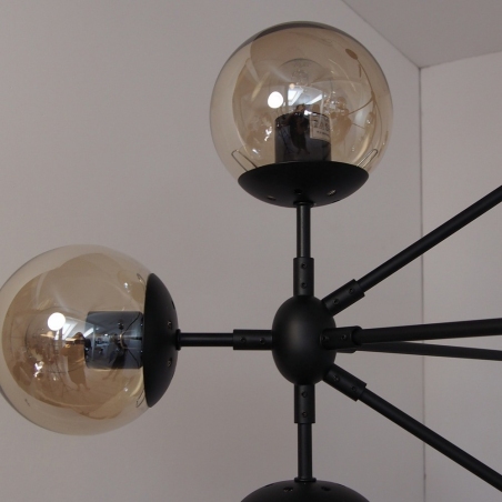 Astrifero 15 amber adjustable glass semi flush ceiling light Step Into Design
