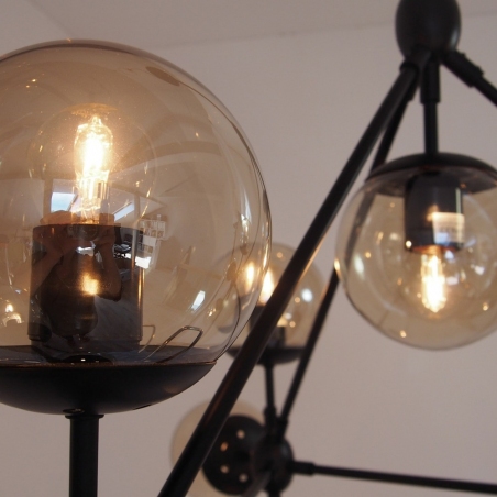 Stylowa Lampa sufitowa szklana Astrifero 21 Bursztynowa Step Into Design do salonu i kuchni.