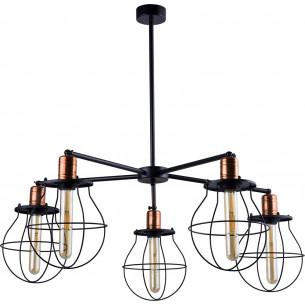 Manufacture V black wire semi flush ceiling light Nowodvorski