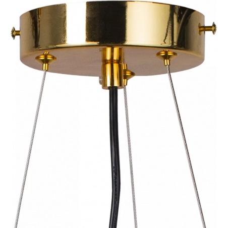 Designerska Lampa sufitowa Golden Pipe XIII Czarna Step Into Design nad stół.