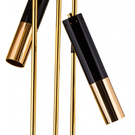 Golden Pipe black floor lamp with 3 lights Step Into Design