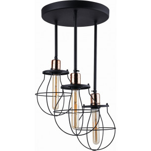 Manufacture III black wire semi flush ceiling light Nowodvorski