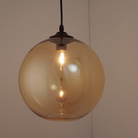 Love Bomb 25 amber glass ball pendant lamp Step Into Design