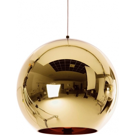 Designerska Lampa wisząca szklana kula Mirror Glow 30 Złota Step Into Design do salonu i sypialni.