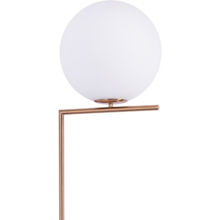 Solaris white&brass glass ball floor lamp Step Into Design