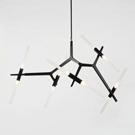Sticks X black designer semi flush ceiling light Step Into Design