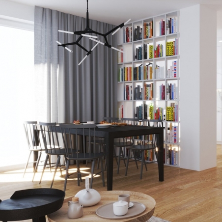 Sticks X black designer semi flush ceiling light Step Into Design