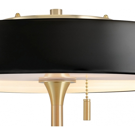 Designerska Lampa stołowa designerska Artdeco czarno-złota Step Into Design na biurko i do sypialni