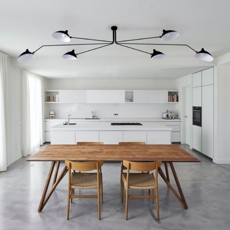 Stylowa Lampa sufitowa na wysięgnikach Crane VI czarna Step Into Design do salonu i kuchni