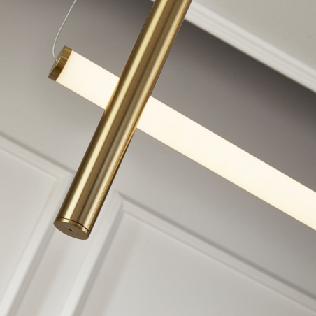 O-line LED 110 brass glamour linear pendant lamp Step Into Design