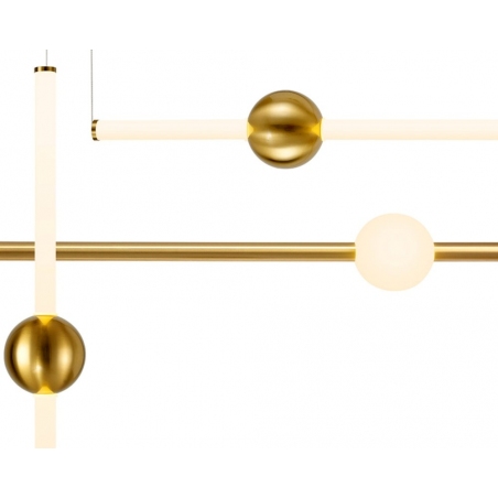 O-line LED 78 brass glamour linear pendant lamp Step Into Design