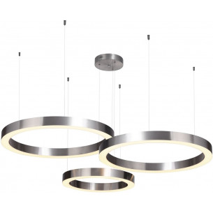 Stylowa Lampa wiszące okręgi Circles Nickel 40+60+60 nikiel Step Into Design do salonu