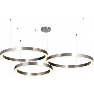 Stylowa Lampa wiszące okręgi Circles Nickel 40+80+80 nikiel Step Into Design do salonu