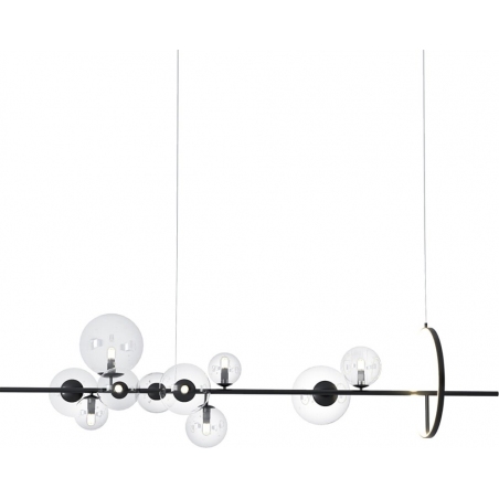 Stylowa Lampa wisząca szklane kule Orion Long 120 czarna Step Into Design do salonu
