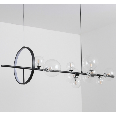 Stylowa Lampa wisząca szklane kule Orion Long 120 czarna Step Into Design do salonu
