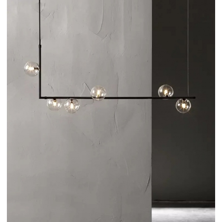 Simply 90 transparent&black glass balls pendant lamp Step Into Design