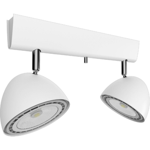 Stylowy Reflektor sufitowy podwójny Vespa II LED Biały do salonu, kuchni i przedpokoju.