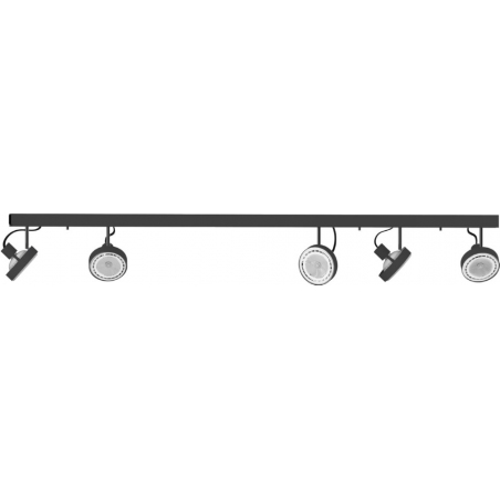 Stylowy Reflektor sufitowy 5 punktowy Cross V LED Grafitowy do salonu, kuchni i przedpokoju.