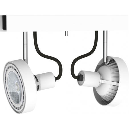 Stylowy Reflektor sufitowy podwójny Cross II LED Biały do salonu, kuchni i przedpokoju.