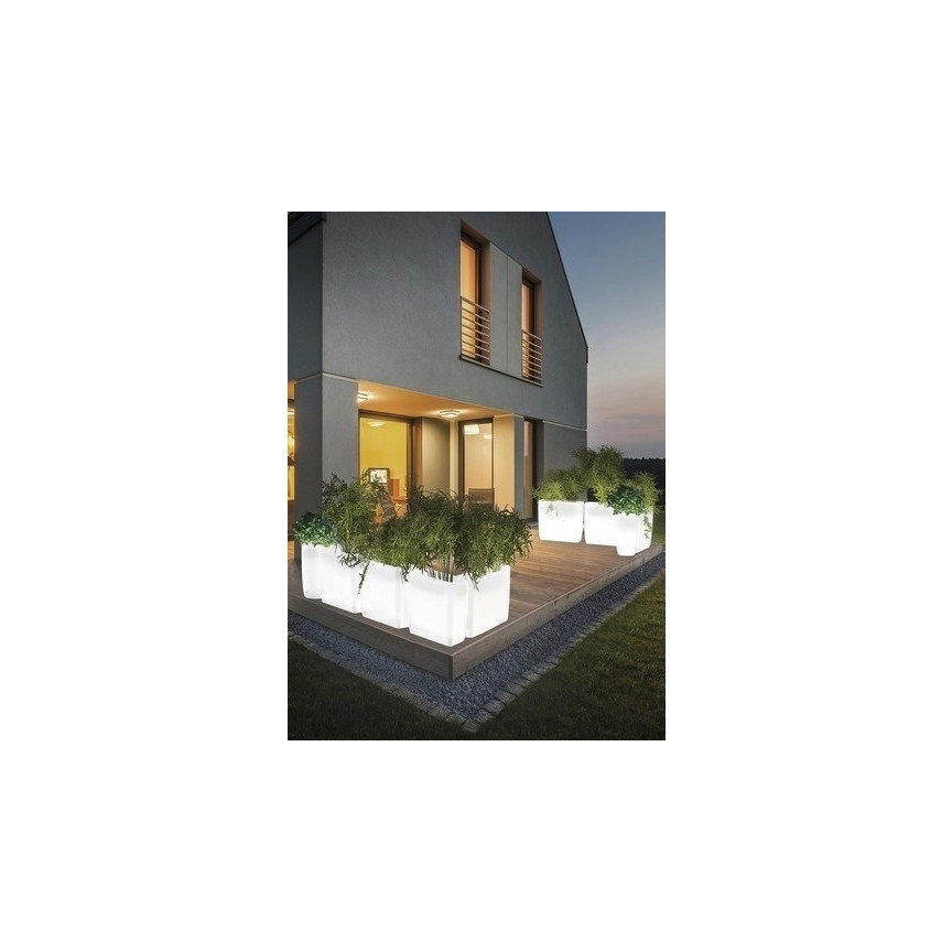 Zewnętrzna Lampa ogrodowa Flowerpot II 35 Biała na taras i do ogrodu.