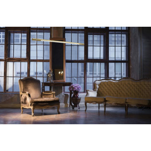 Organic 100 Led gold linear pendant lamp MaxLight 2