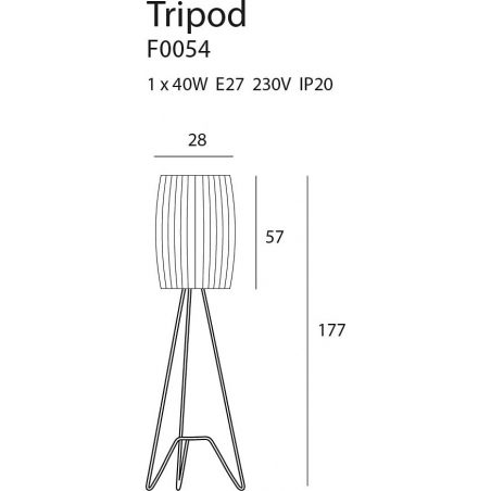 Tripod I white&black tripod floor lamp MaxLight