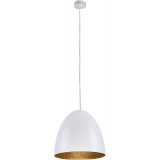 Stylowa Lampa wisząca Egg 39 Biała do salonu, sypialni i przedpokoju.