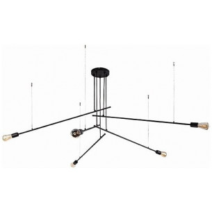 Pile V black industrial semi flush ceiling light Nowodvorski