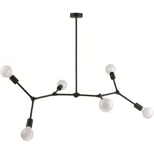 Twig VI black industrial semi flush ceiling light Nowodvorski