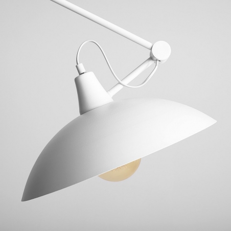 Melos 36 white semi flush ceiling light with adjustable arm Aldex