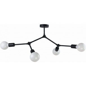 Twig IV black industrial semi flush ceiling light Nowodvorski