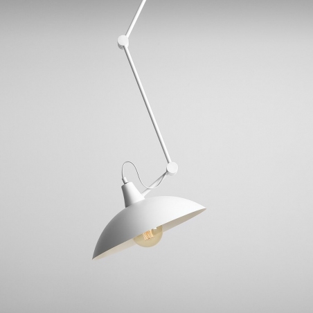 Melos 36 white semi flush ceiling light with adjustable arm Aldex