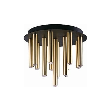 Stalagmite tubes 34 black brass ceiling lamp Nowodvorski