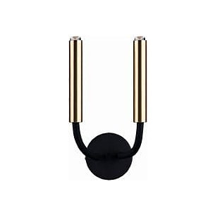 Stalagmite tubes black brass double wall lamp Nowodvorski