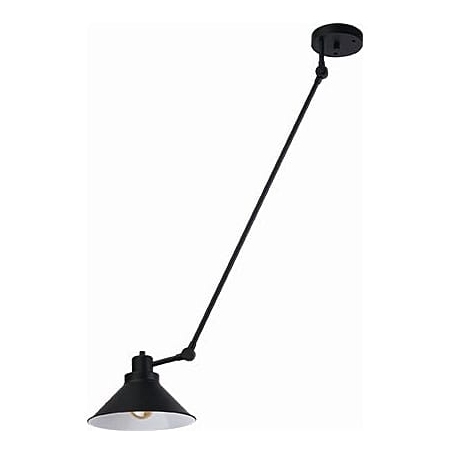 Techno black industrial semi flush ceiling light with adjustable arm Nowodvorski