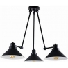 Techno III black industrial semi flush ceiling light with adjustable arms Nowodvorski