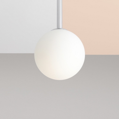 Pinne Long 14 chrome glass ball semi flush ceiling light Aldex