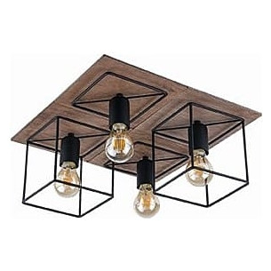 Coba IV black wooden ceiling lamp with 4 lights Nowodvorski