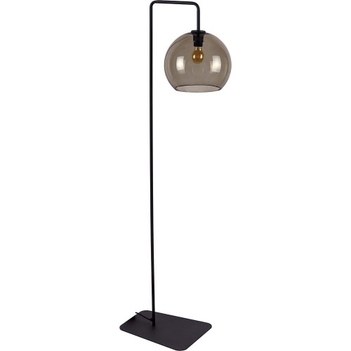 Monaco grey&amp;black glass ball floor lamp Nowodvorski