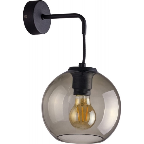 Vetro 18 grey&amp;black glass wall lamp Nowodvorski