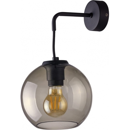 Vetro 18 grey&amp;black glass wall lamp Nowodvorski