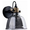 Amalfi smoke glass&amp;black glass wall lamp Nowodvorski