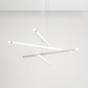 Tubo White VIII white designer tubes pendant lamp Aldex