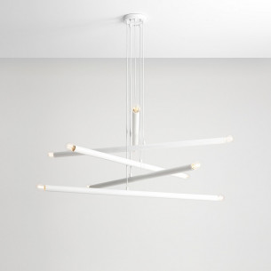 Tubo 100 white designer tubes pendant lamp Aldex