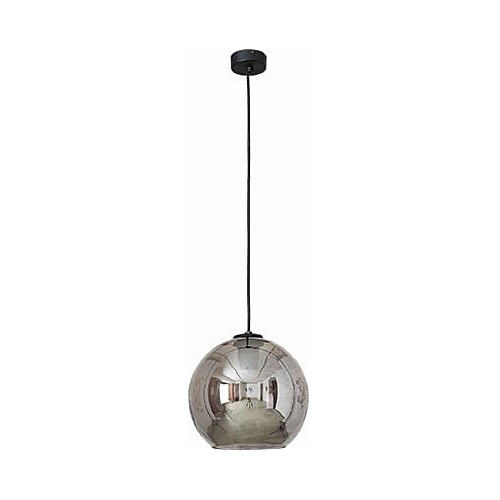Designerska Lampa wisząca szklana kula Polaris 25 Szkło dymione do salonu i sypialni.