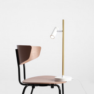 Trevo white&amp;brass desk lamp Aldex