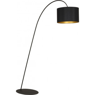 Alice Floor black arched floor lamp with shade Nowodvorski