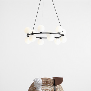 Krone black xii 86 white&amp;black glass balls pendant lamp Aldex